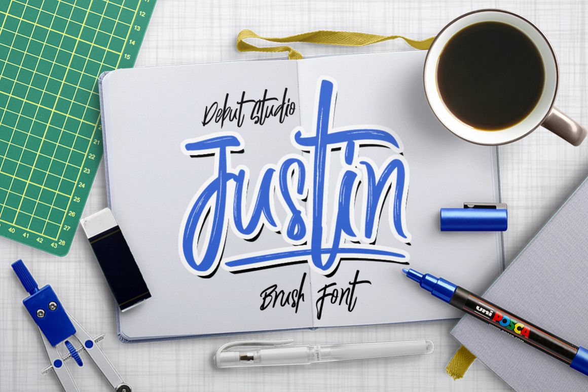 Justin Brush Font example image 1