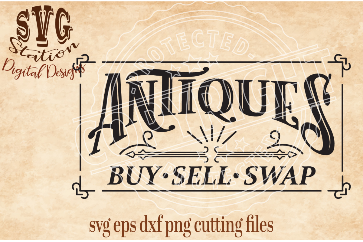 Vintage Antiques Cut File example image 1