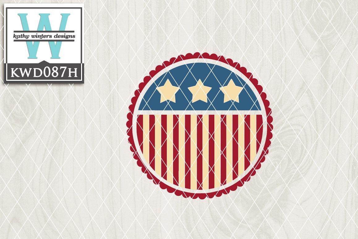 Patriotic Cutting File KWD087H example image 1