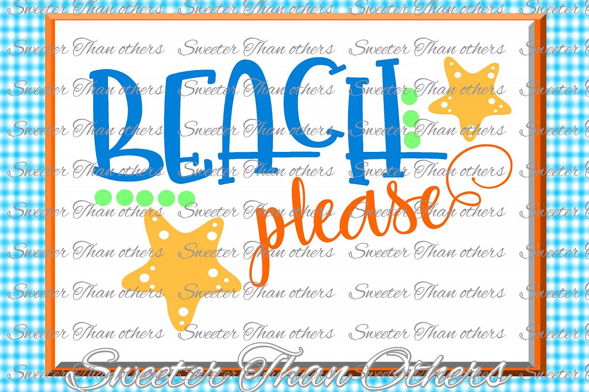 Beach Svg Beach Please svg, Summer Beach pattern example image 1