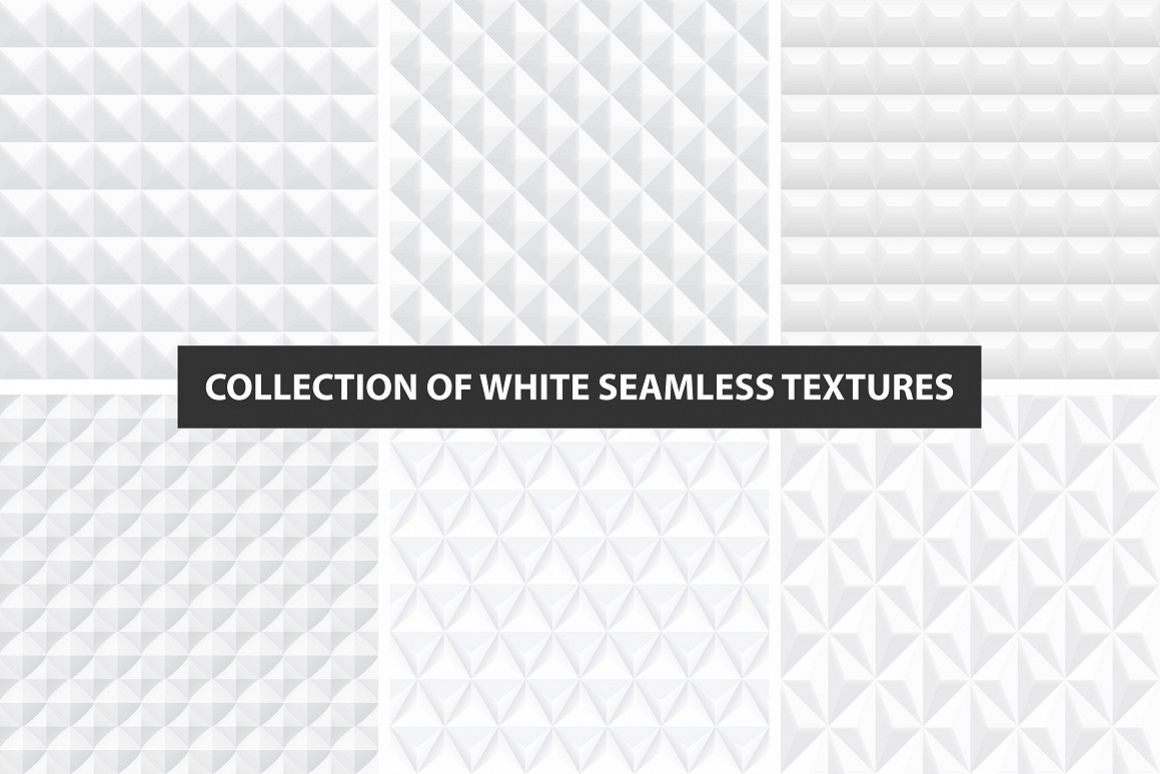 White decorative seamless textures example image 1