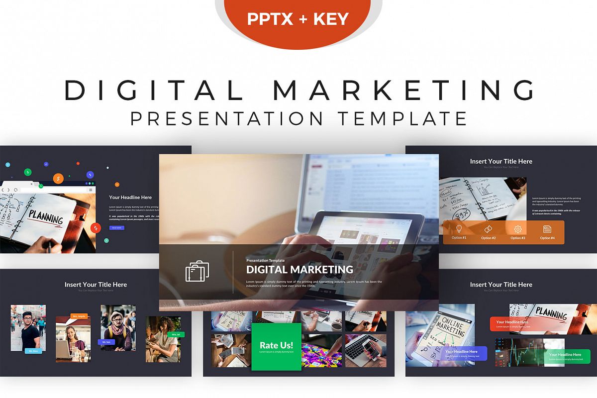 digital marketing presentation template | design bundles digital marketing presentation template | design bundles, Digital Marketing Presentation Template, Presentation templates