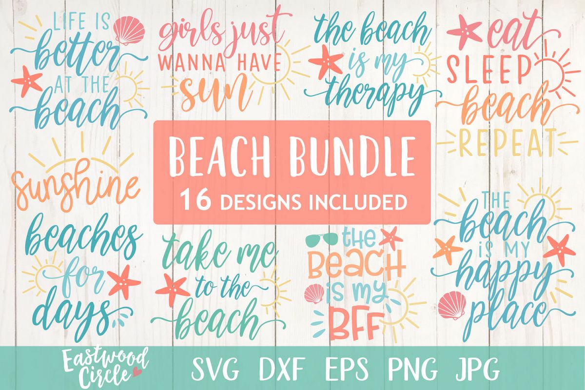 Beach SVG Bundle - Cut Files for Crafters example image 1