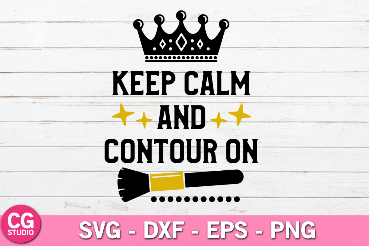 Keep calm and contour on SVG example image 1