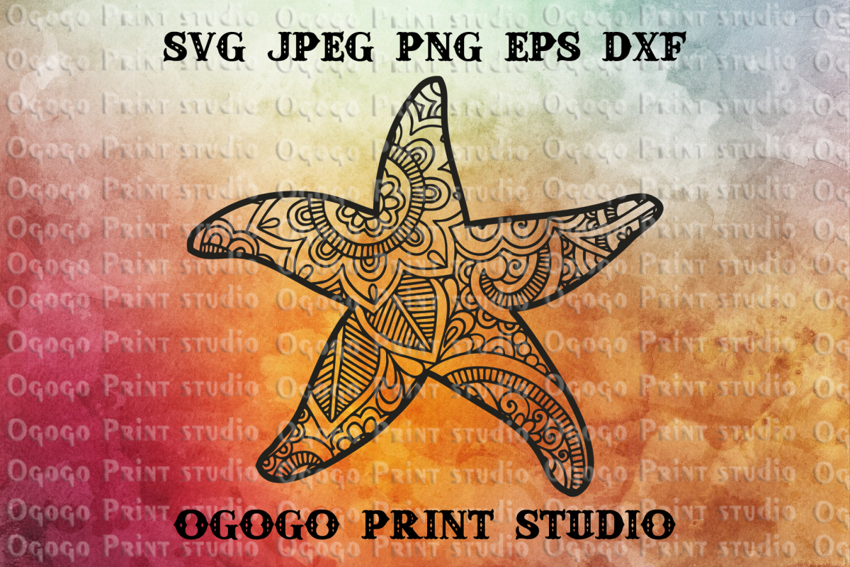 Download Starfish SVG, Zentangle SVG, Sea animal SVG, Mandala svg ...