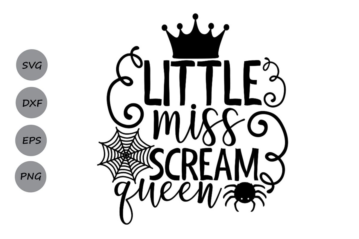 Little Miss Scream Queen Svg, Halloween svg, Halloween girl. (154663