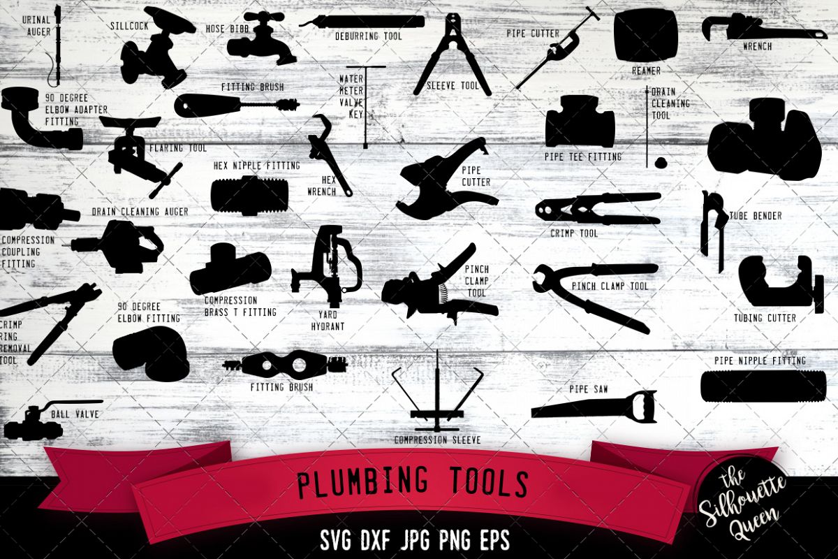 Plumbing Tools Cutting File SVG