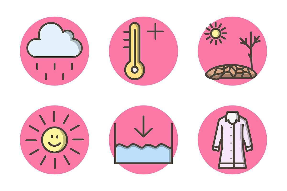 Set Of Weather And Season Icons example image 1