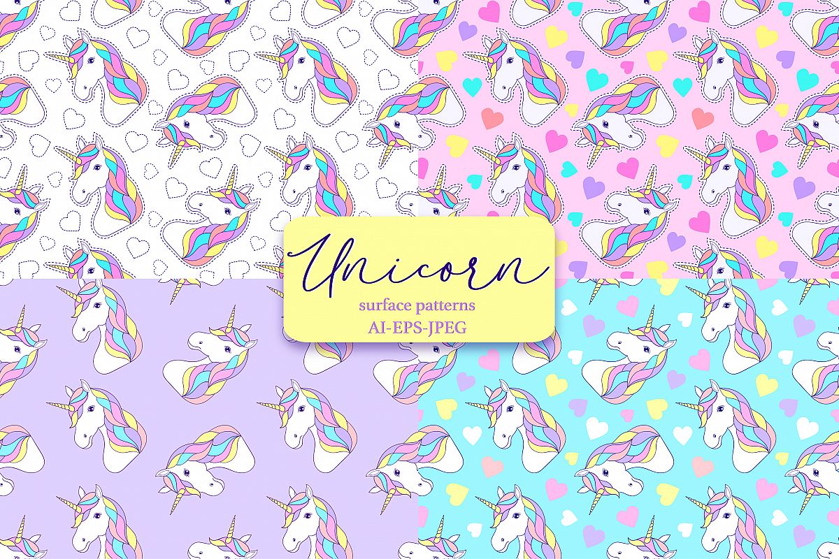 Unicorns.Surface patterns. example image 1