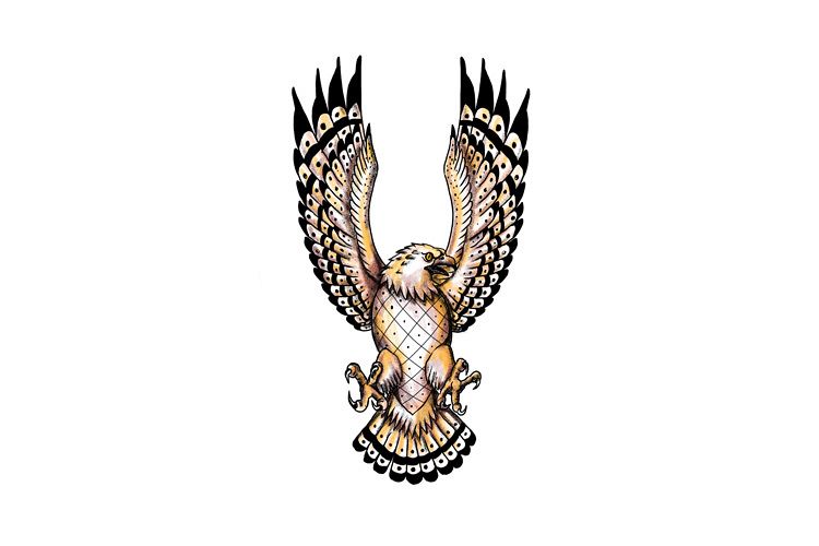 Osprey Swooping Front Tattoo example image 1