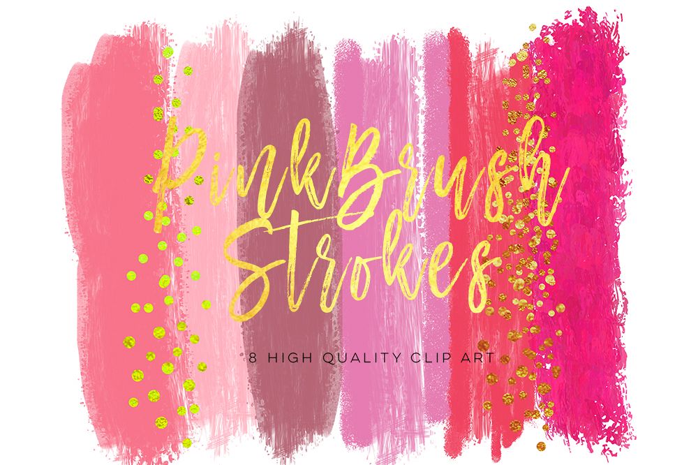 pink brush strokes, watercolor pink and pearl glitter, shimmering sparkle brush, Blush Pink Glam Paint Strokes Clipart, pink png overlays example image 1