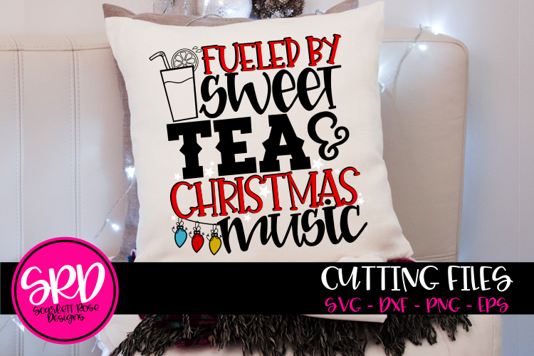 Fueled by Sweet Tea & Christmas Music SVG example image 1