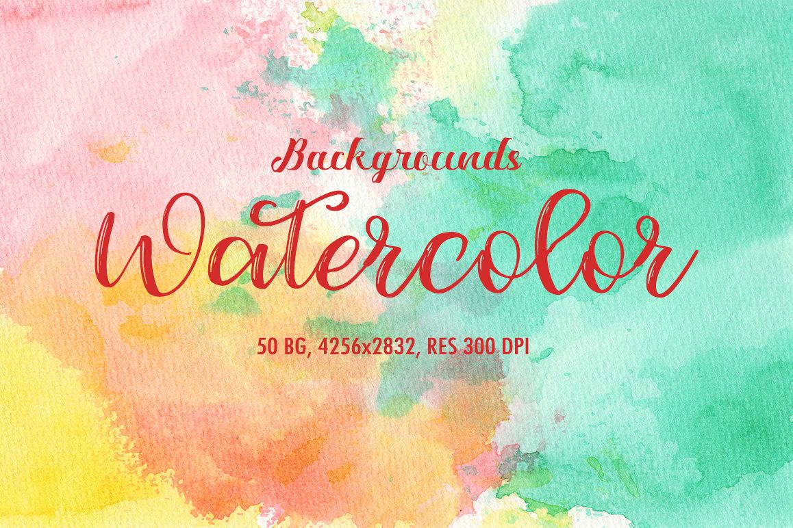 50 Watercolor Backgrounds 02 example image 1