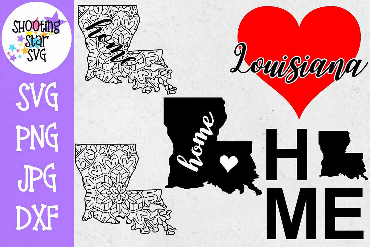 Louisiana US State SVG Decal Bundle - 50 States SVG example image 1
