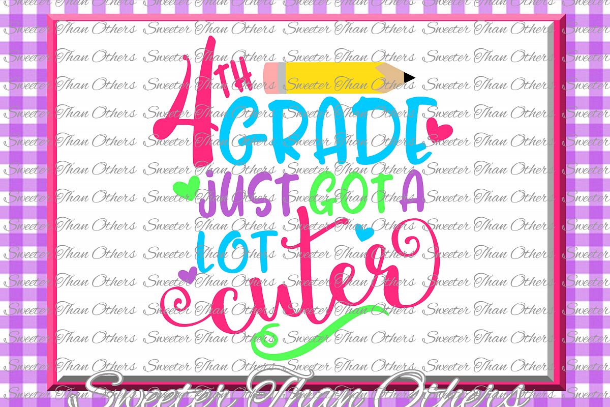 Fourth Grade Cuter SVG 4th Grade cut file example image 1