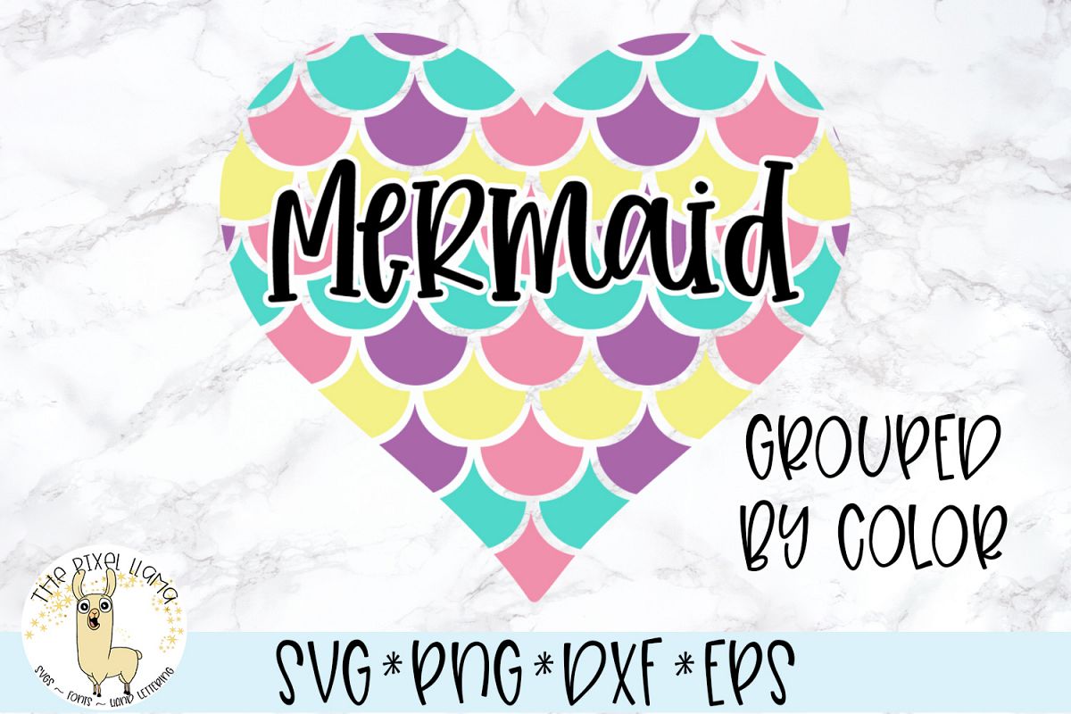 Download Mermaid Heart Svg Cut File