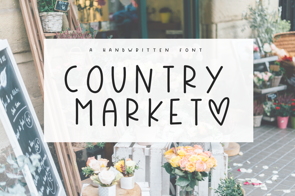 Country Market - A Handwritten Display Font example image 1