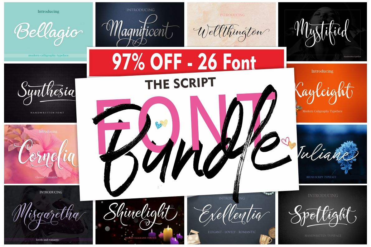 The Script Font Bundle example image 1