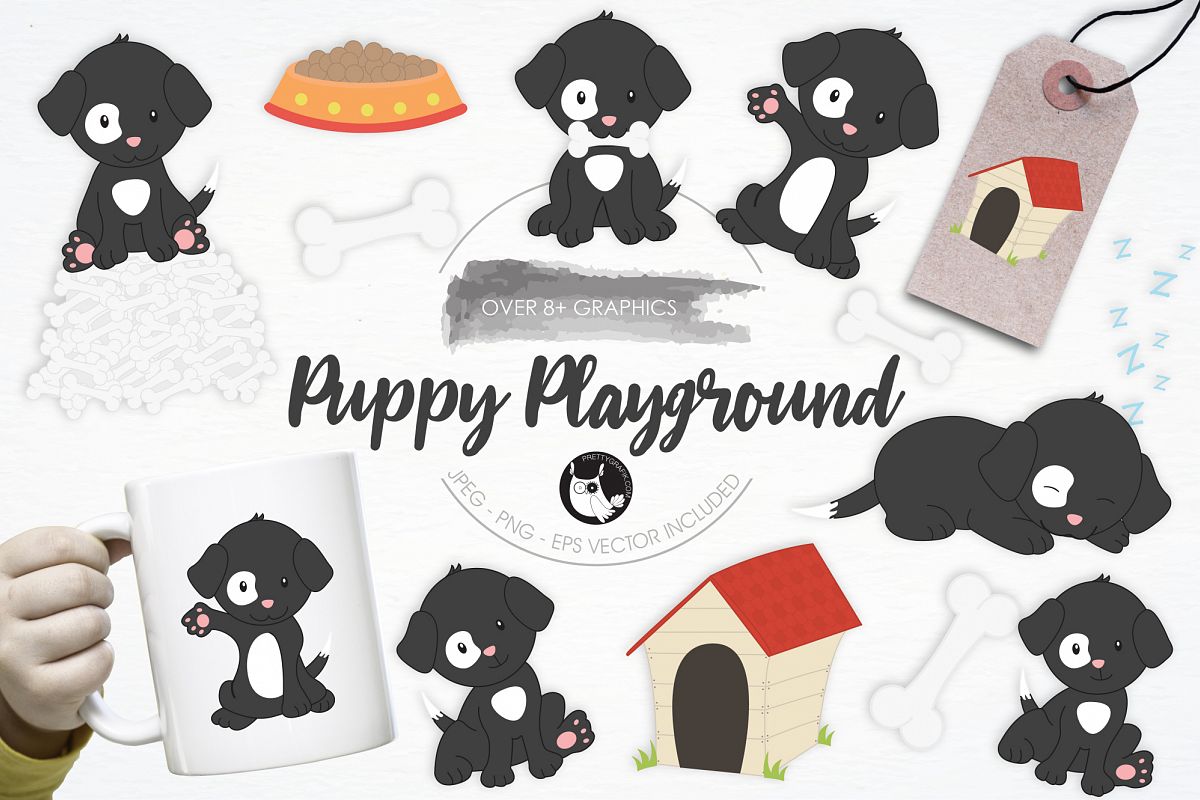 Puppy Playground graphics and illustrations example image 1
