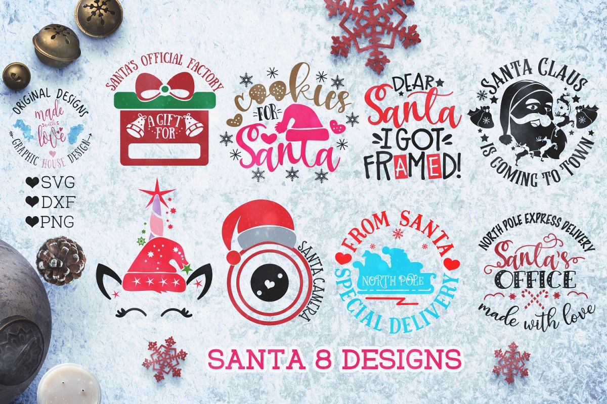 Santa Christmas Cut Files example image 1
