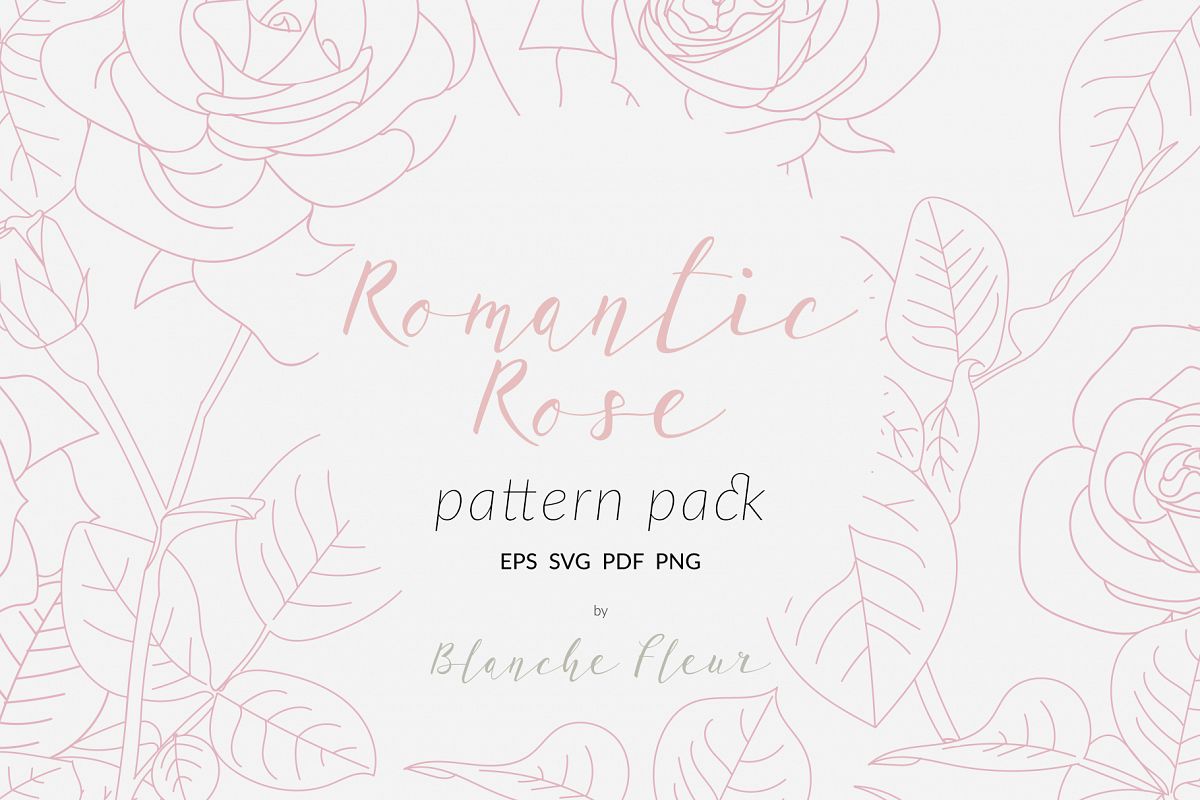Romantic Rose Pattern Pack example image 1