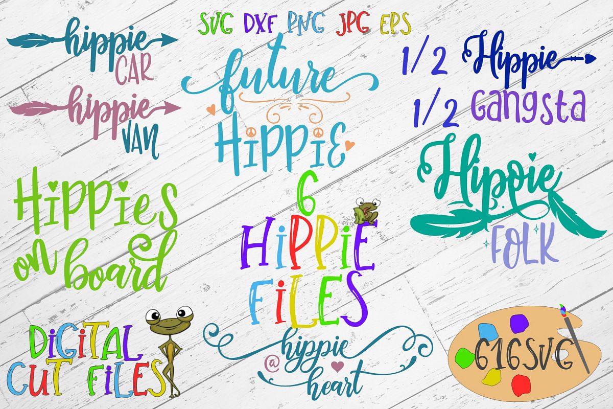 Hippie Mini Bundle SVG example image 1