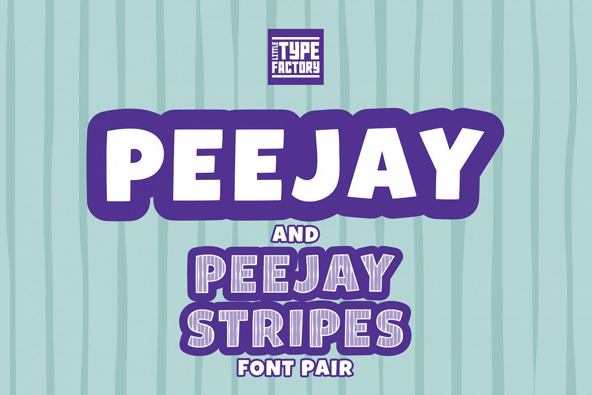 Peejay & Peejay Stripes Font Pair example image 1