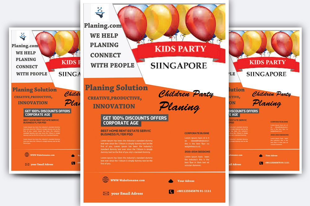 Children Party Planing Flyer example image 1