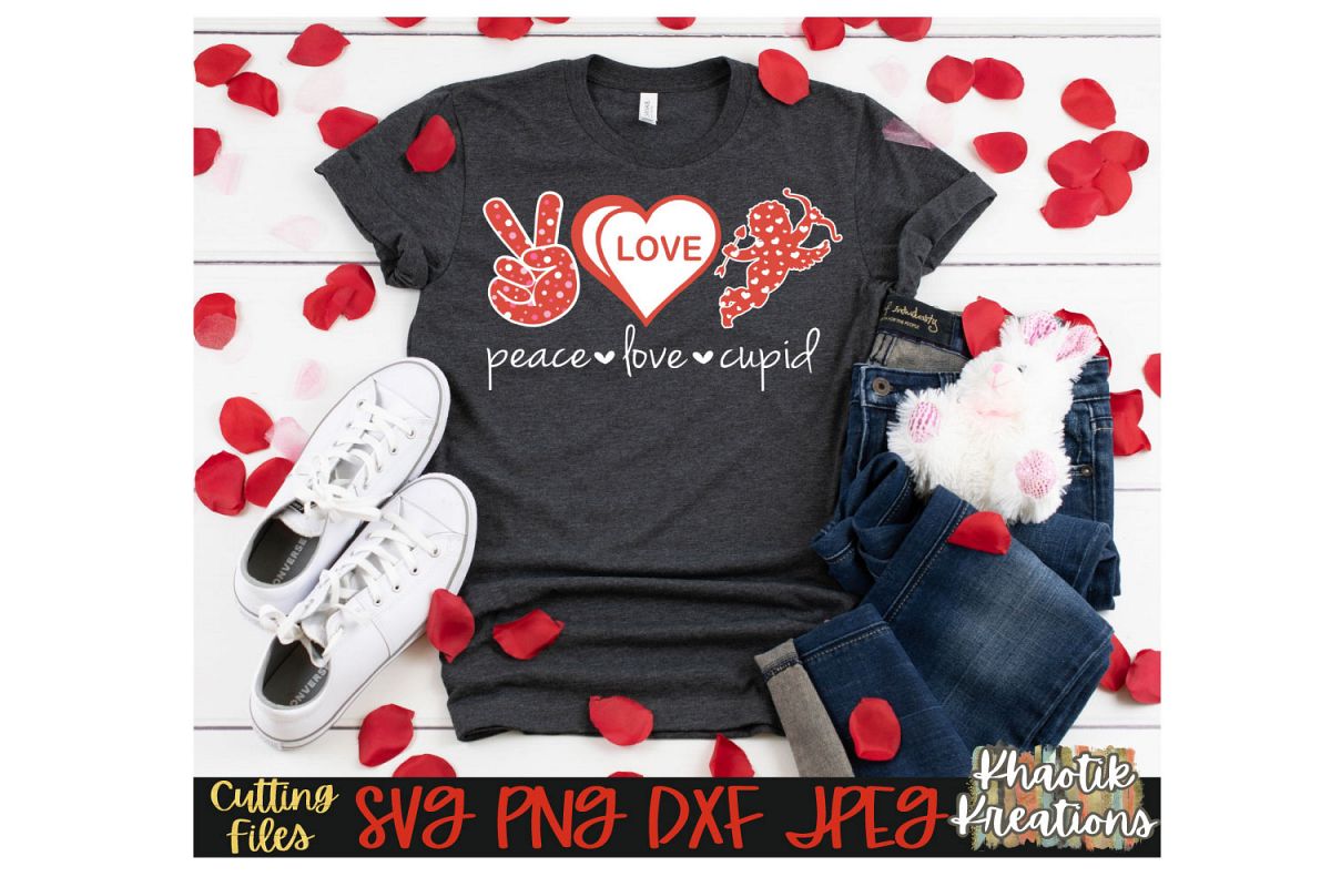 Peace Love Cupid Svg example image 1