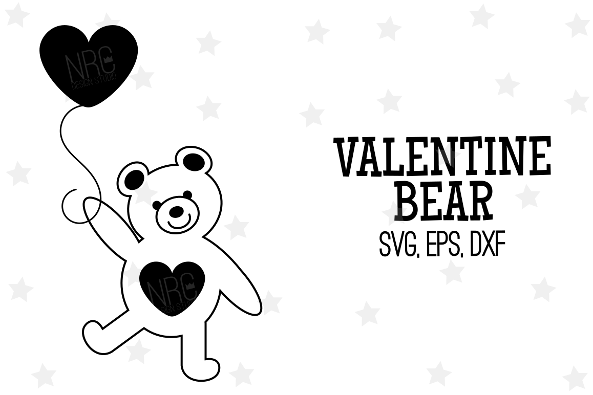 Download Valentine Bear SVG File (48113) | SVGs | Design Bundles