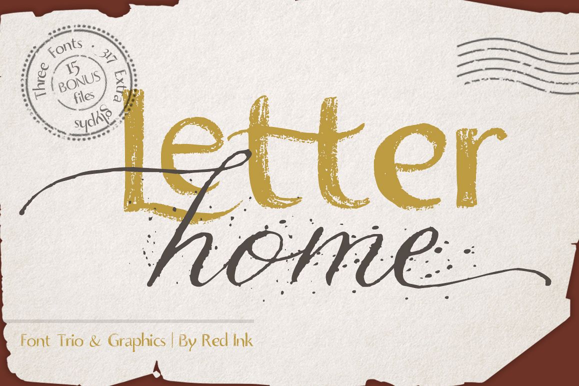 Letter Home. Font Trio Graphics. example image 1