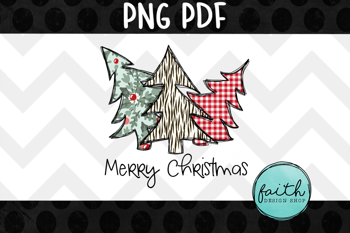 Merry Christmas with Three Trees example image 1