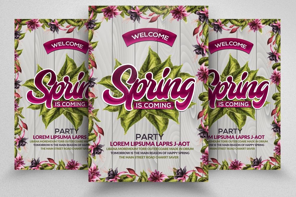 Floral Spring Flyer Template example image 1
