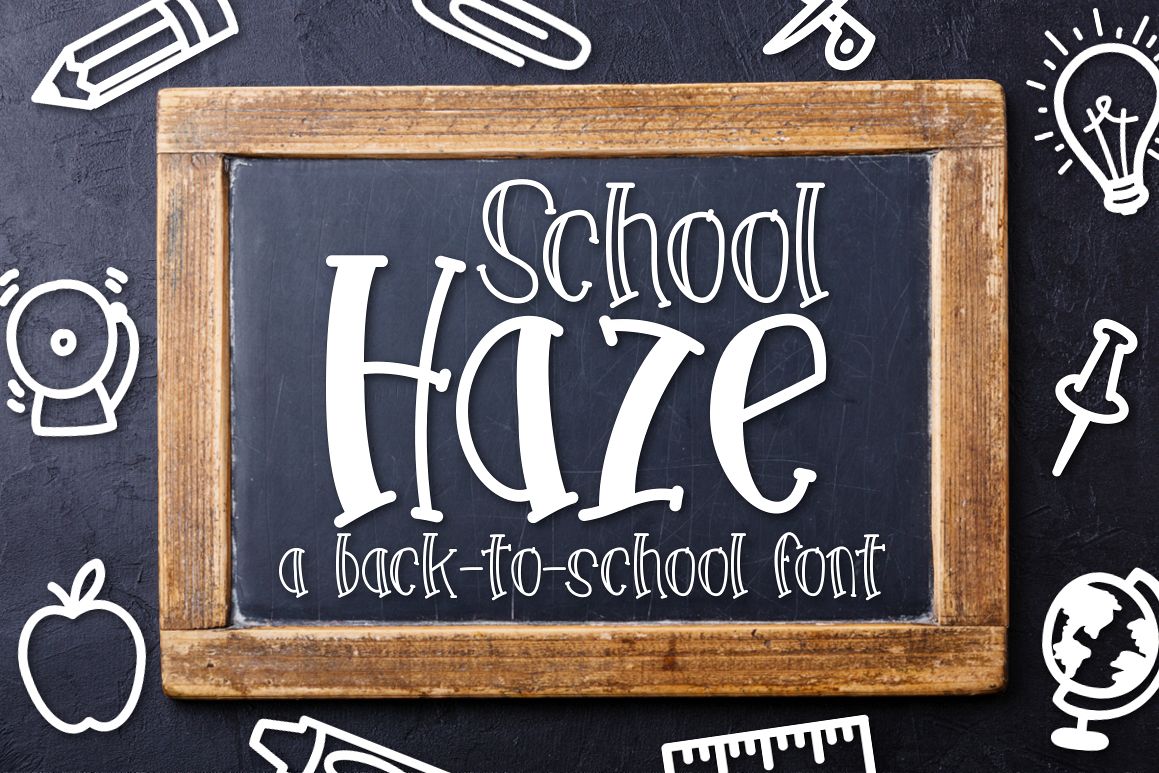School Haze a Back-to-School Font example image 1