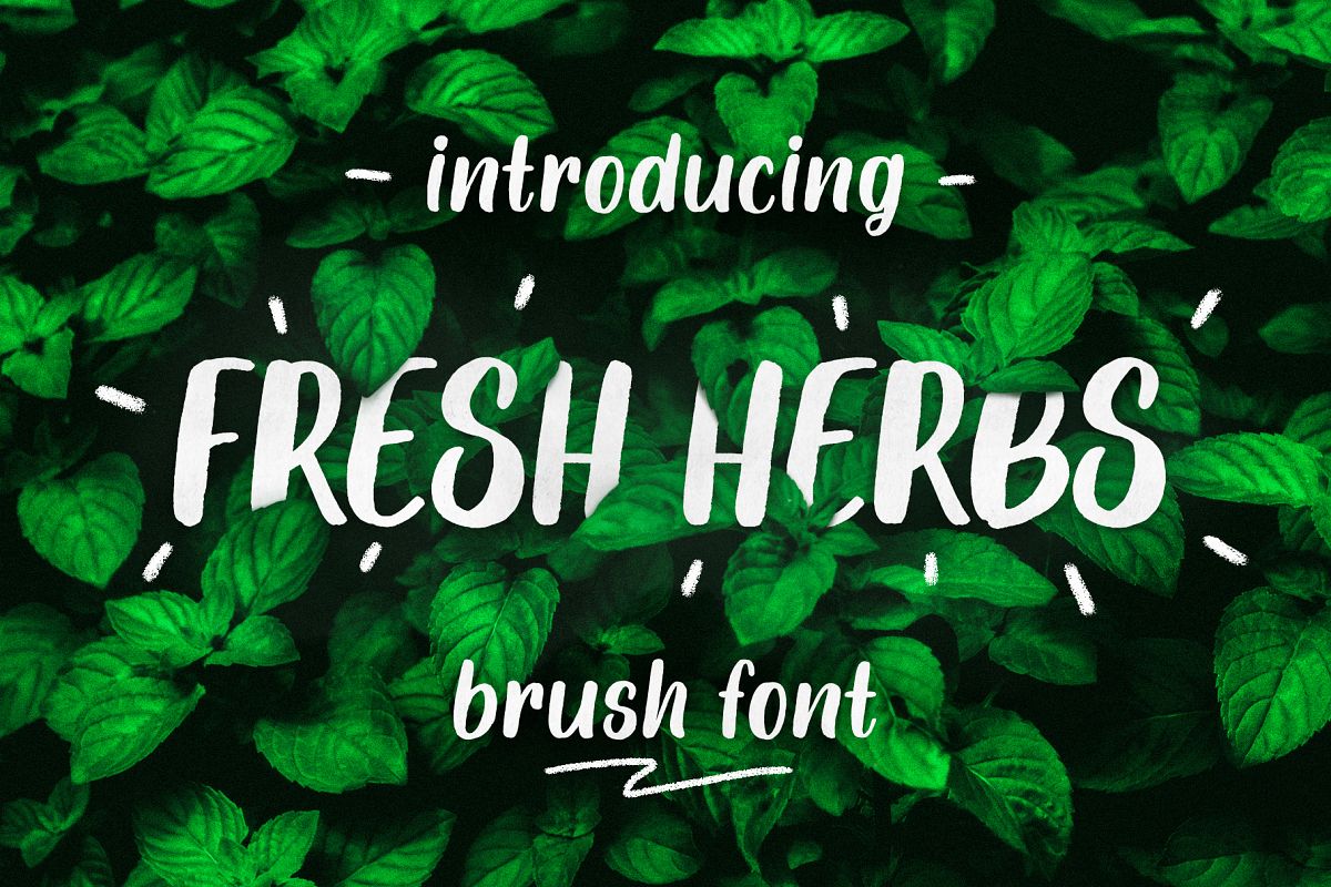 Fresh Herbs font example image 1