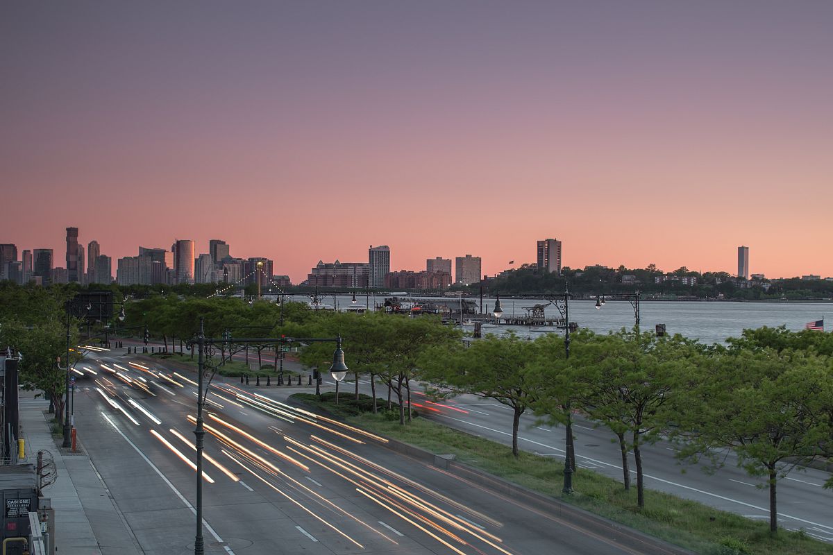 Sunset over car route example image 1