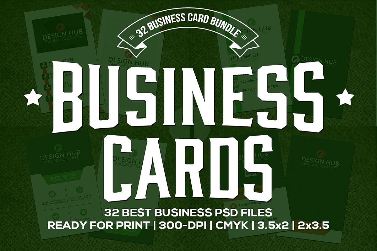 32 Business Cards Bundle Deal example image 1