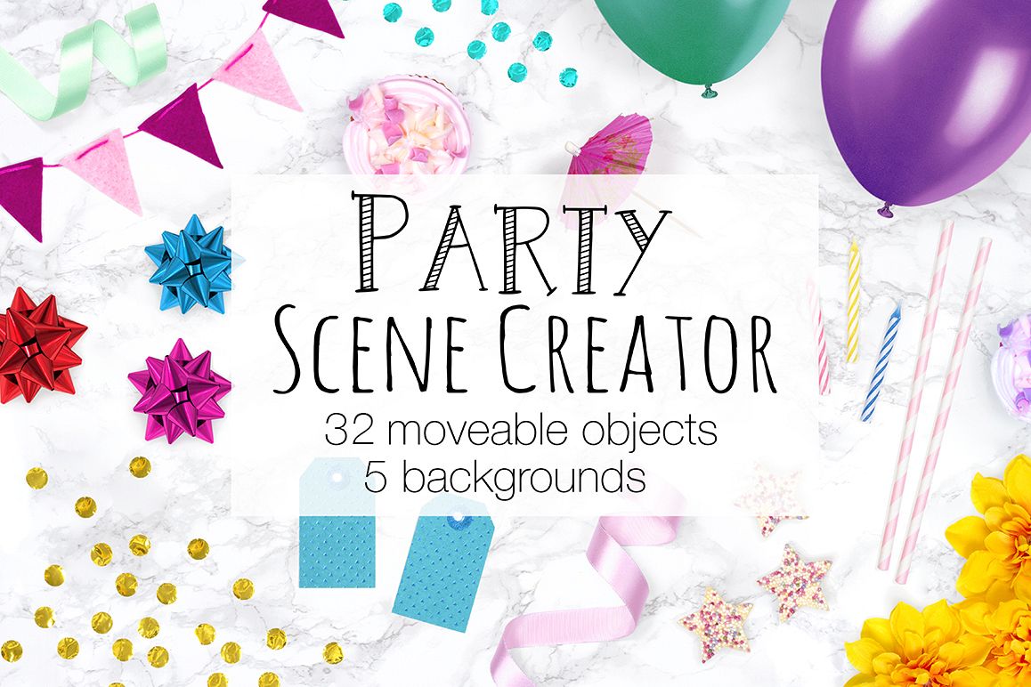 Download Party Scene Creator - Top View (28020) | Mock Ups | Design ...