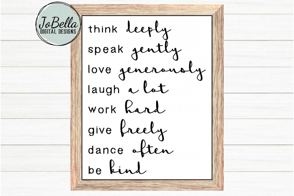 Life Rules SVG Printable & Sublimation Farmhouse Design example image 1