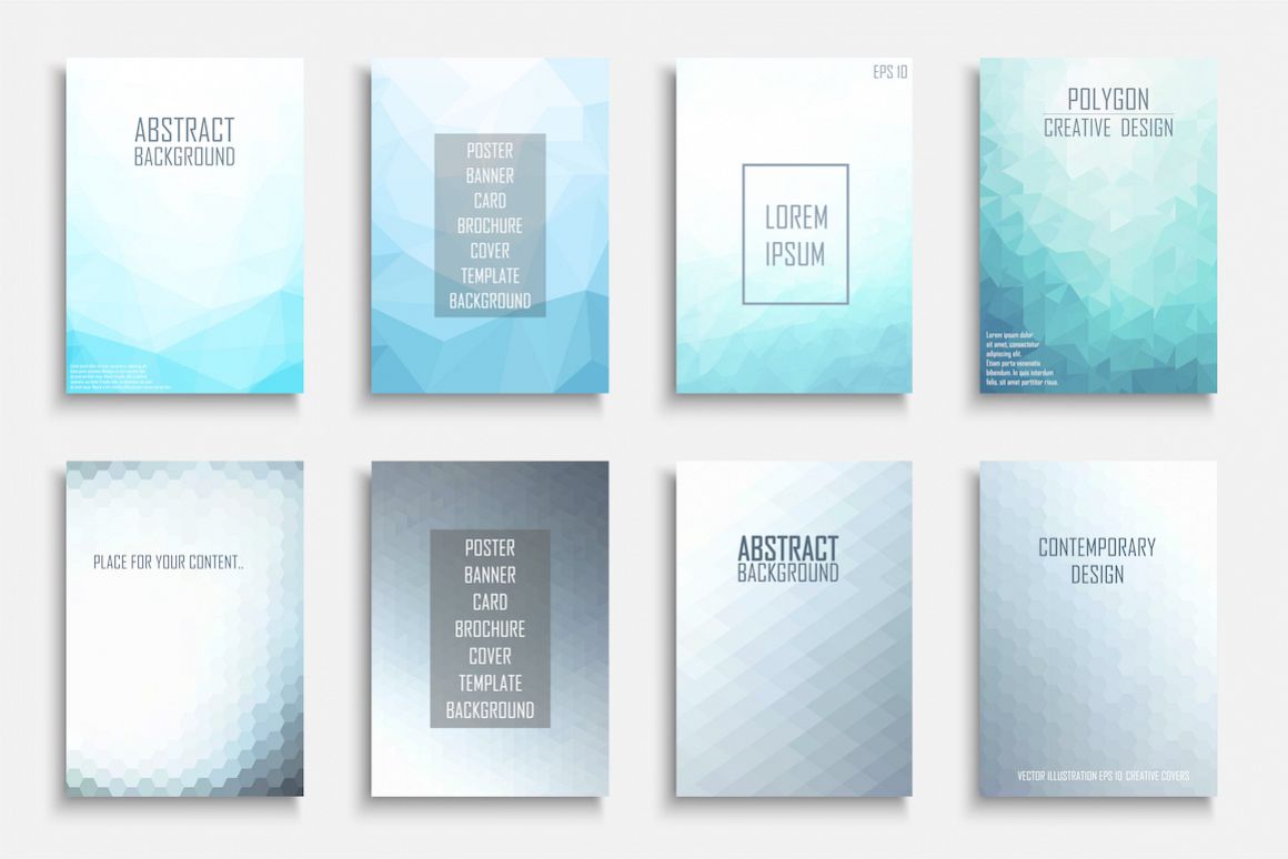 Polygonal geometric color brochures example image 1