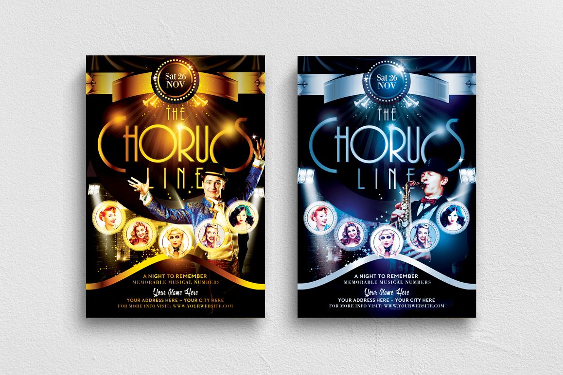 The Chorus Line Flyer Template example image 1