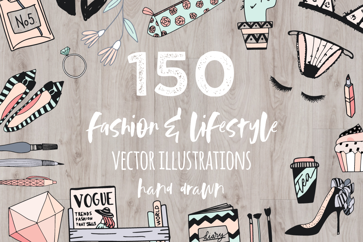 Fashion/Lifestyle illustration pack example image 1
