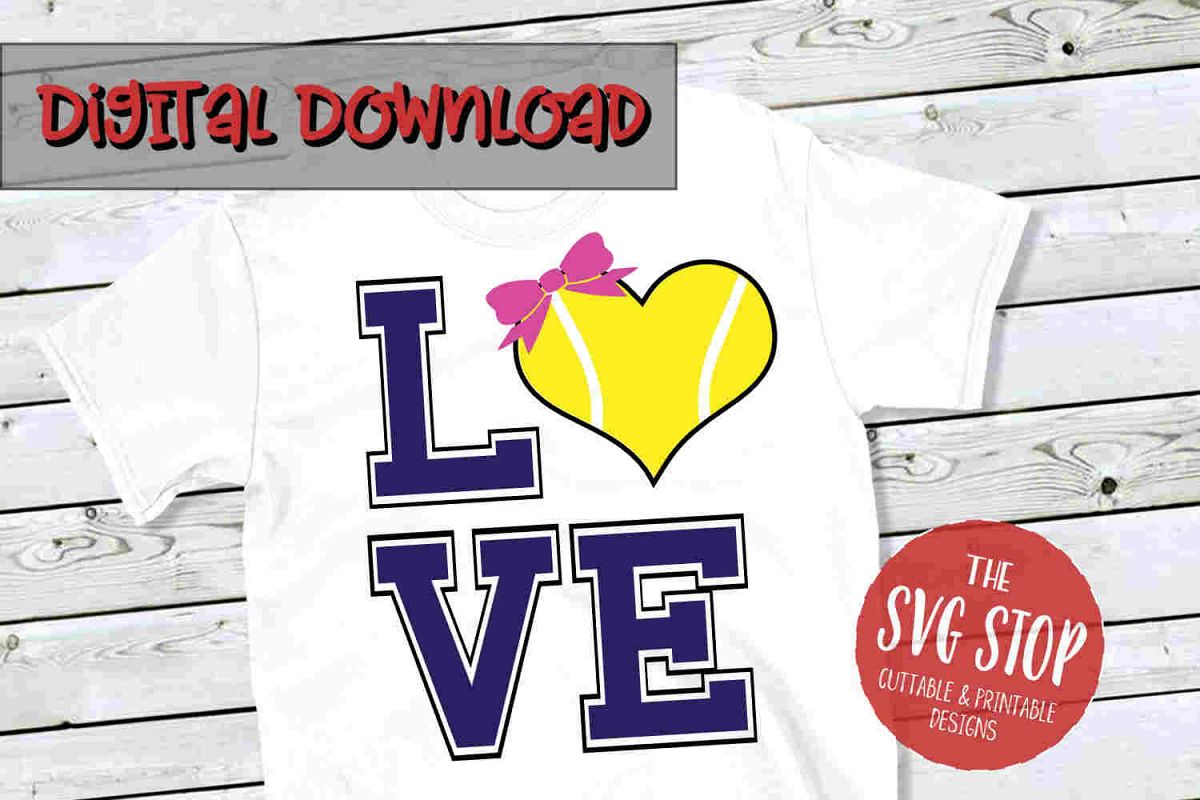 Love Tennis SVG PNG DXF