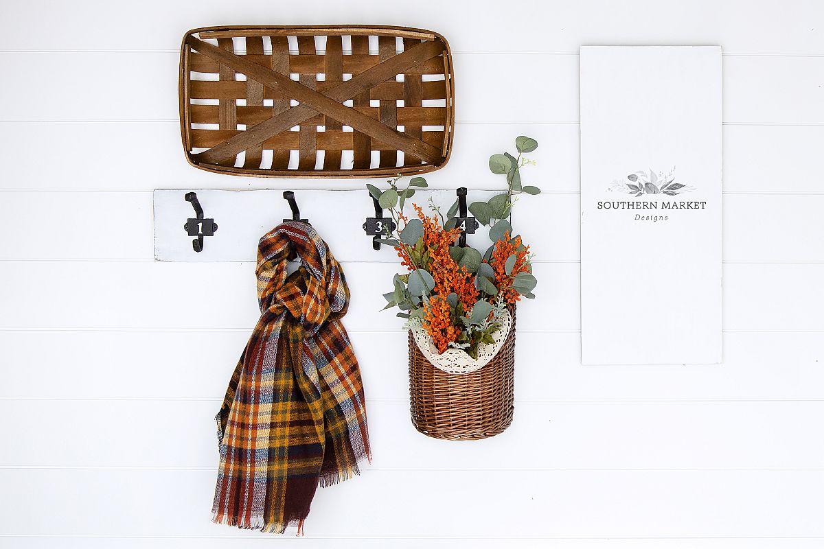 Fall Stained 12x24 Wood Sign Mock Up Stock Photo example image 1
