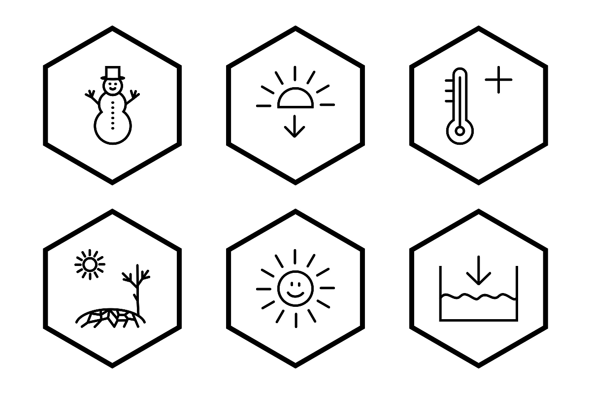 Set Of Weather And Season Icons example image 1