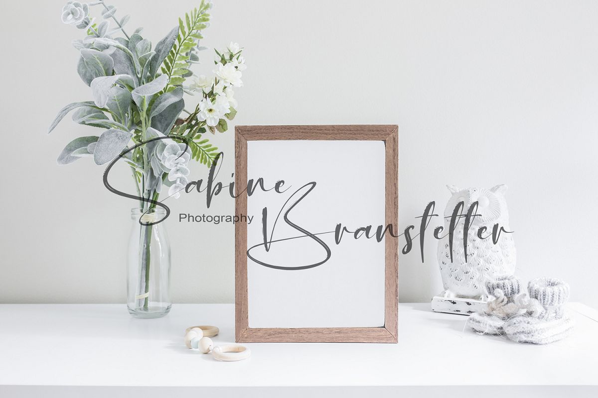 Styled Stock Photography Nursery Vertical Wood Sign Mokup example image 1