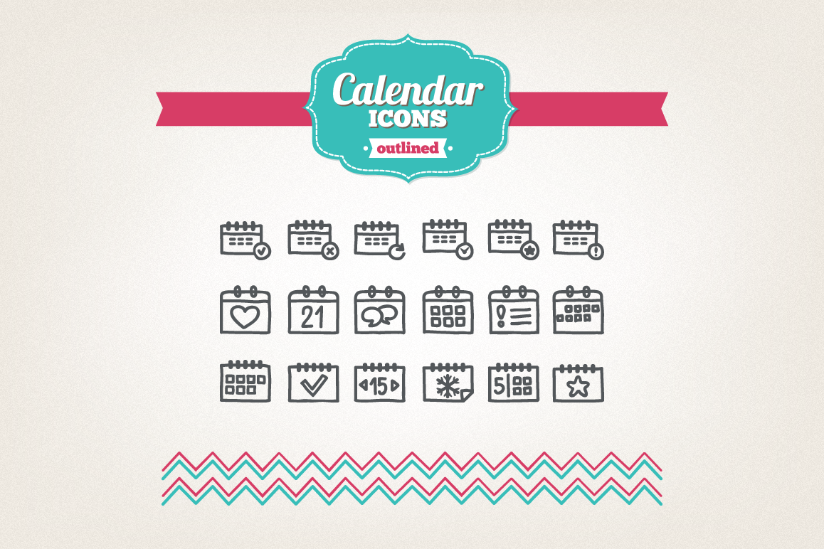 Hand Drawn Calendar Icons example image 1