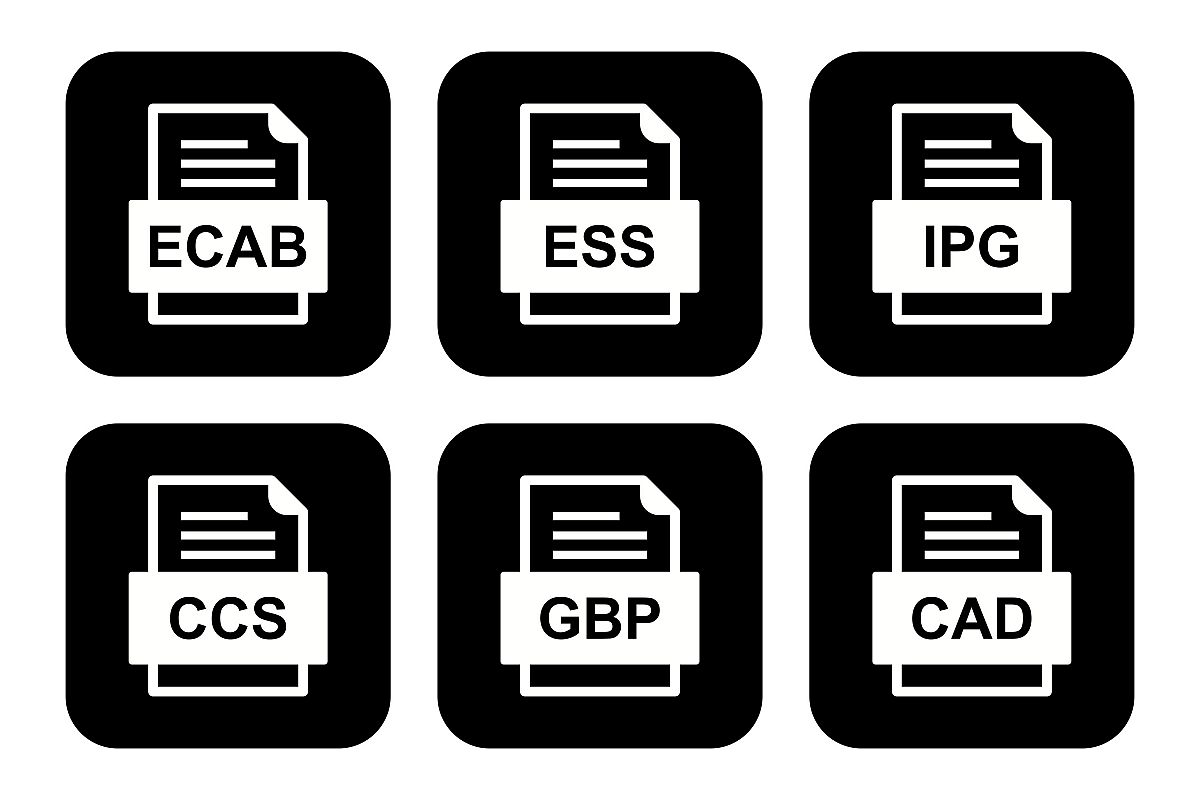 Set Of File Formats Icons example image 1