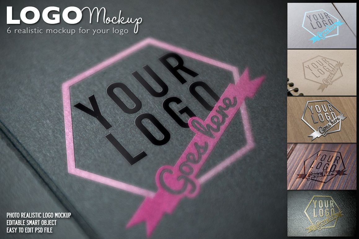 6 Logo Mockups example image 1