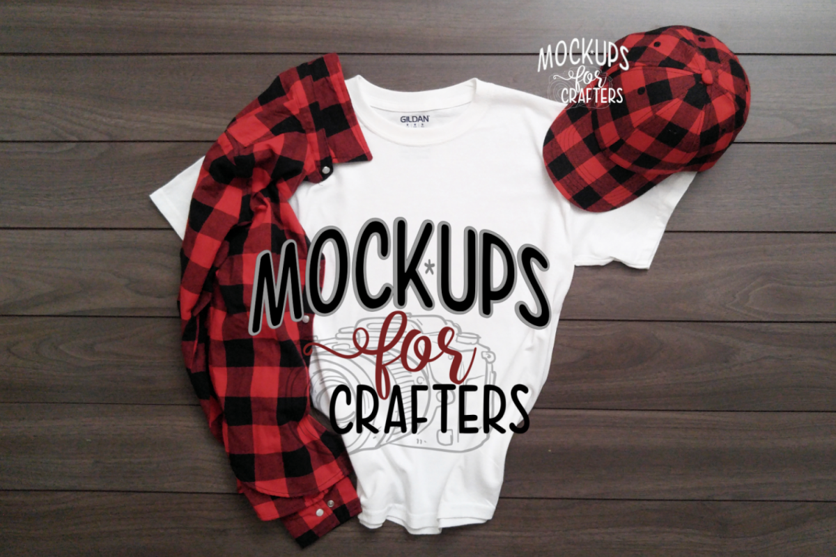 White Gildan Tshirt for children, Mock-up, example image 1